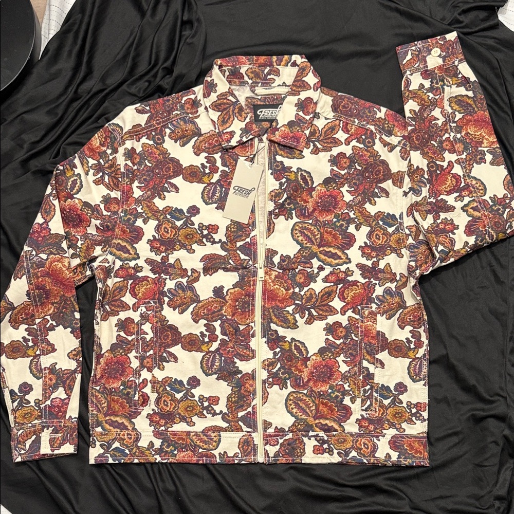 Fresh Multicolor Floral Zip-Up oversize